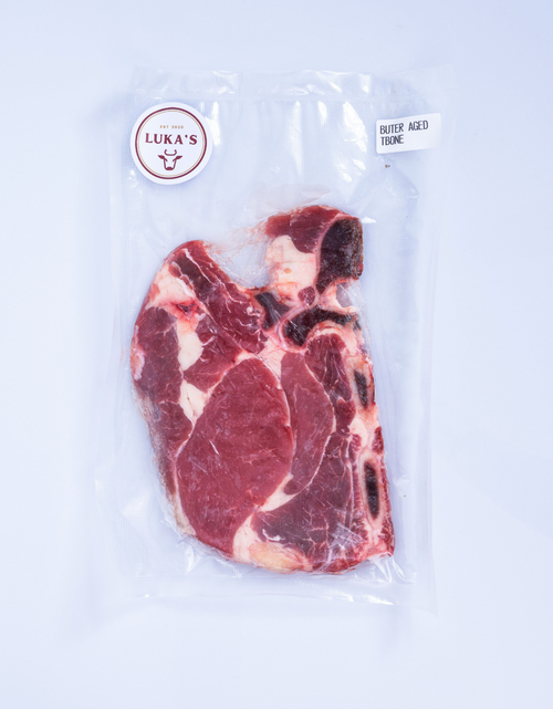 Load image into Gallery viewer, Australian T-Bone Butter-Aged Steak 1kg (4 slices)
